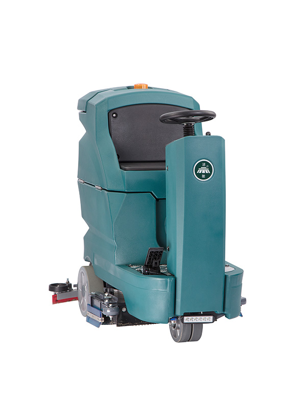 Small Dual Brush Ride-On Floor Scrubber- JIECHI A6